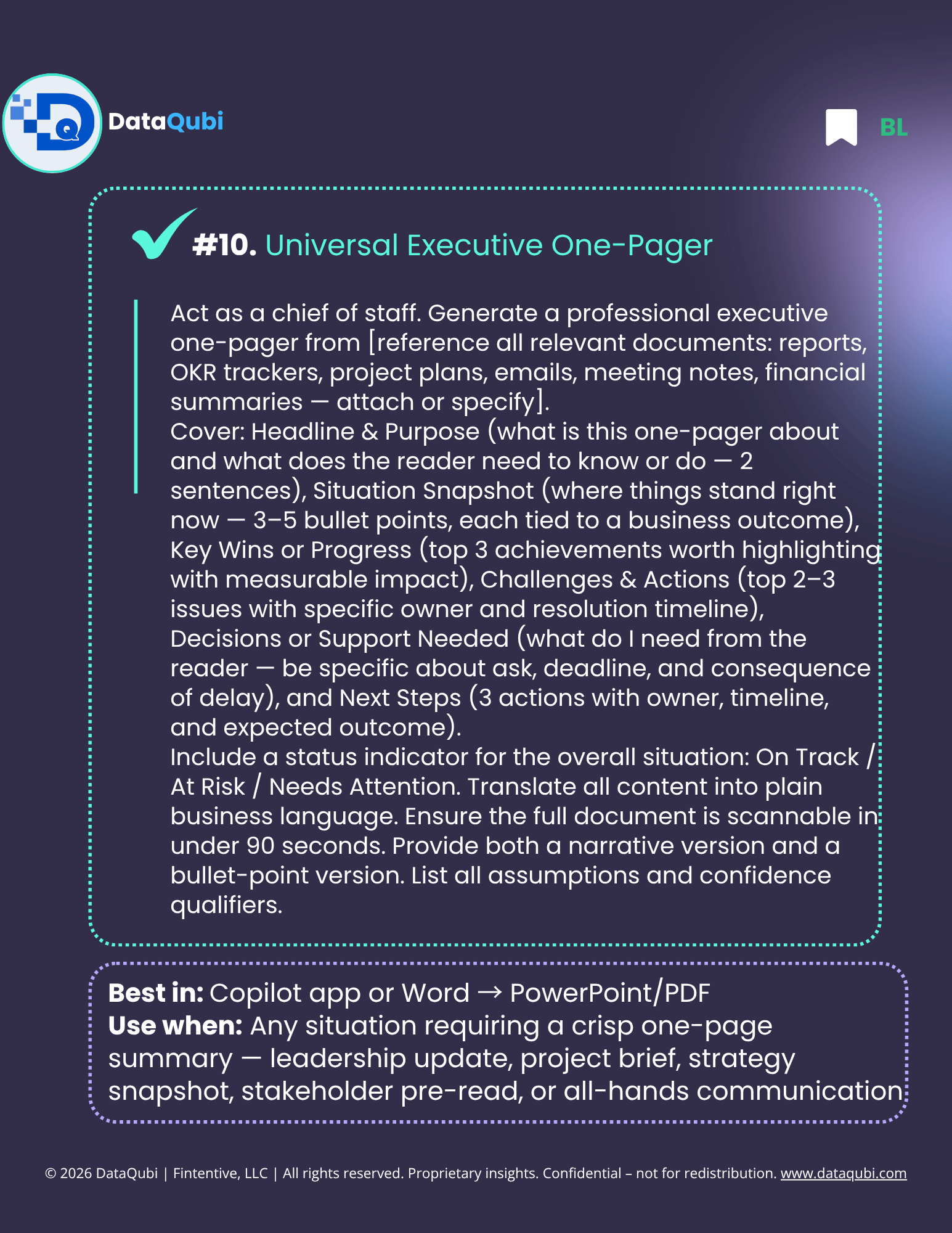 M365 Copilot for Business Leaders, flyer 13 of 14