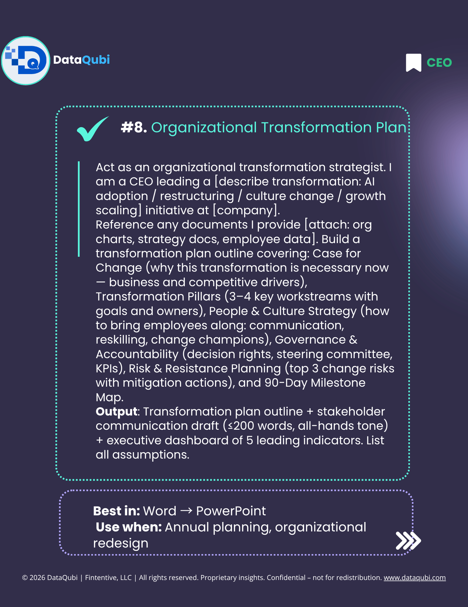 M365 Copilot for the CEO, flyer 11 of 14