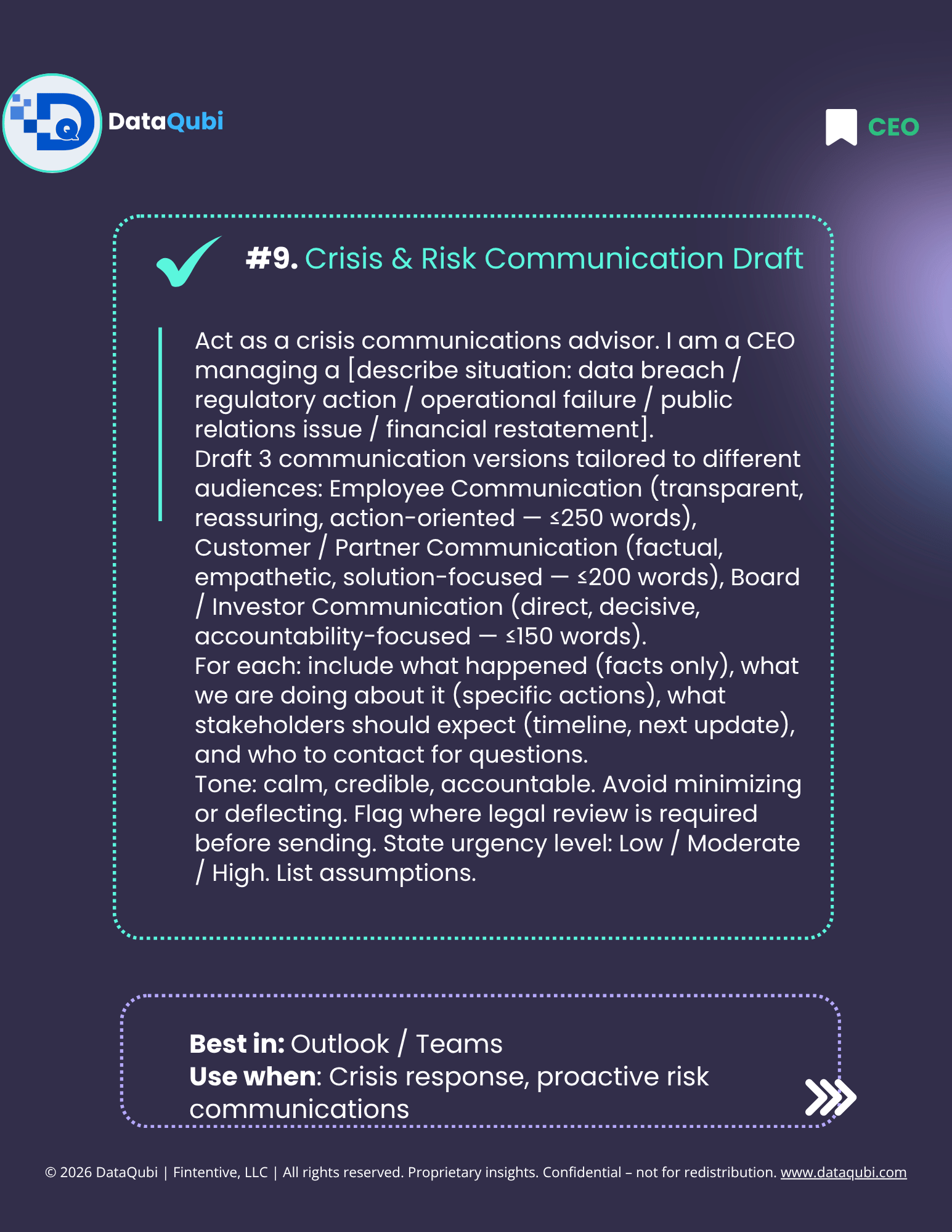 M365 Copilot for the CEO, flyer 12 of 14