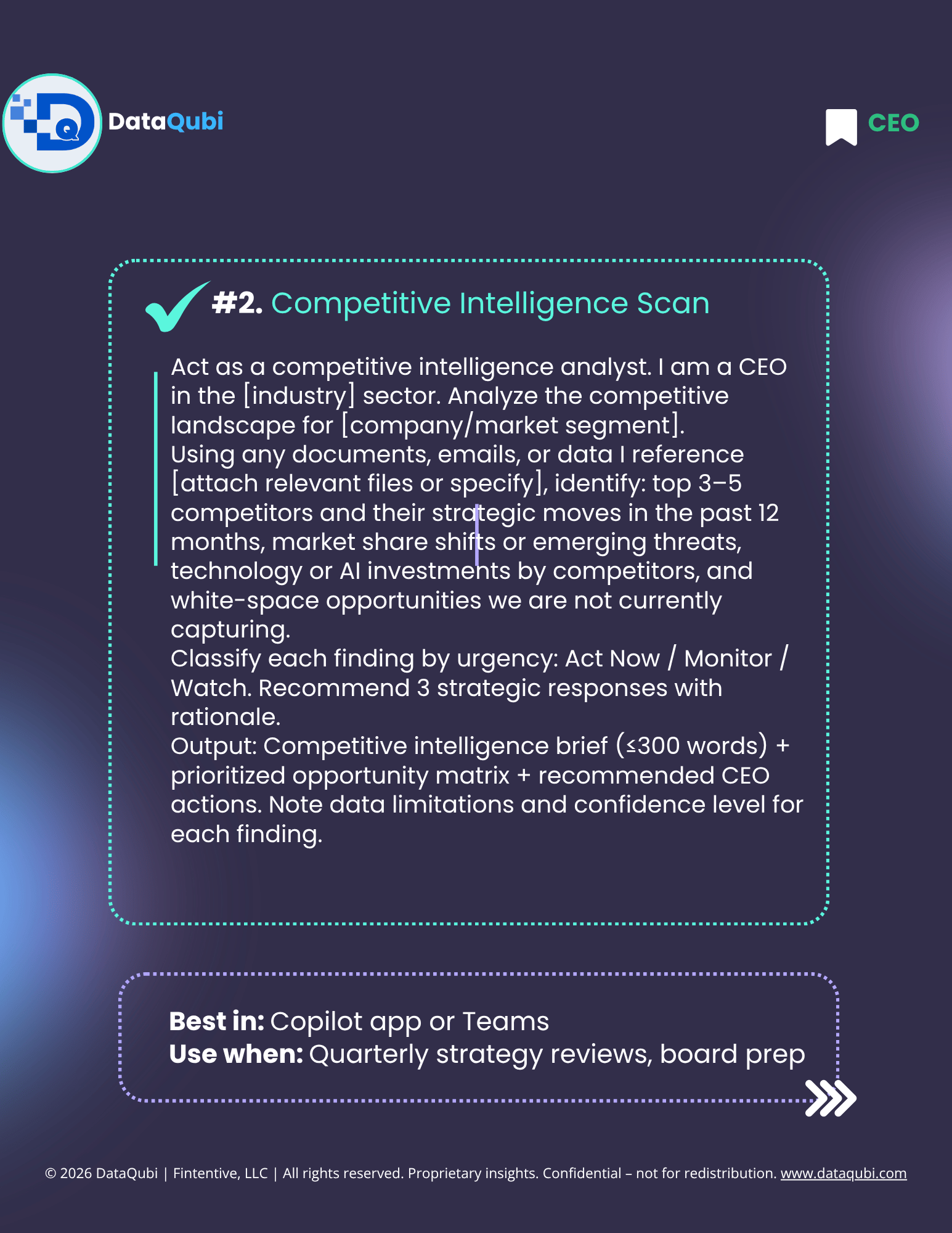 M365 Copilot for the CEO, flyer 5 of 14