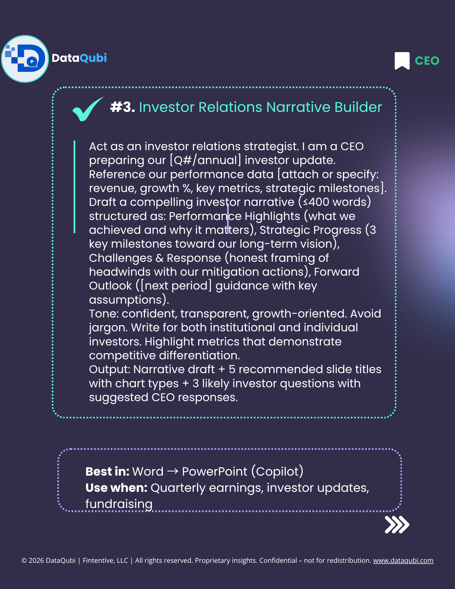 M365 Copilot for the CEO, flyer 6 of 14
