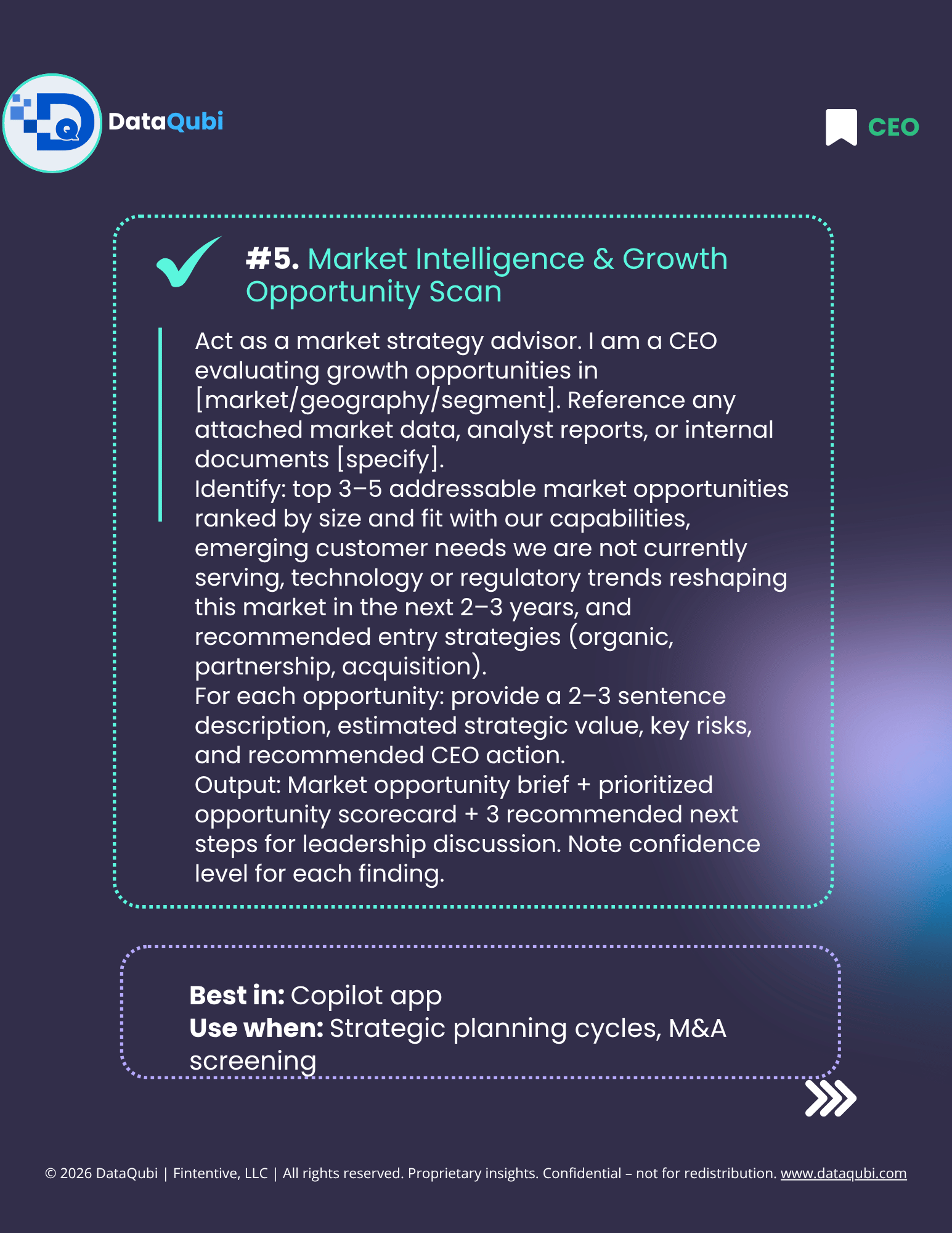 M365 Copilot for the CEO, flyer 8 of 14