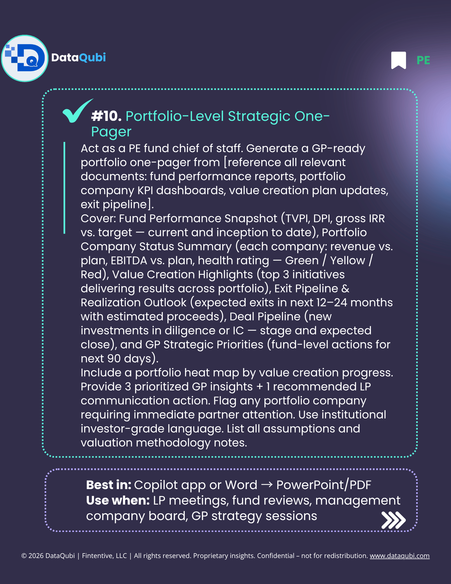 M365 Copilot for PE Partners, flyer 13 of 14
