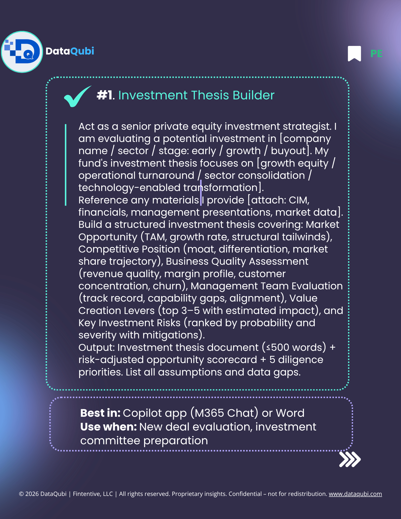 M365 Copilot for PE Partners, flyer 4 of 14